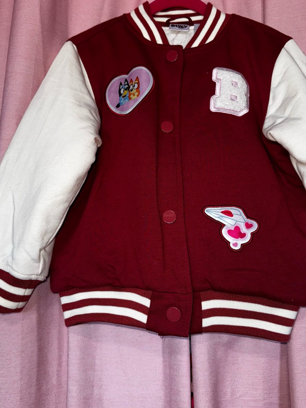 Lucy Red Jacket with White Striped Trim